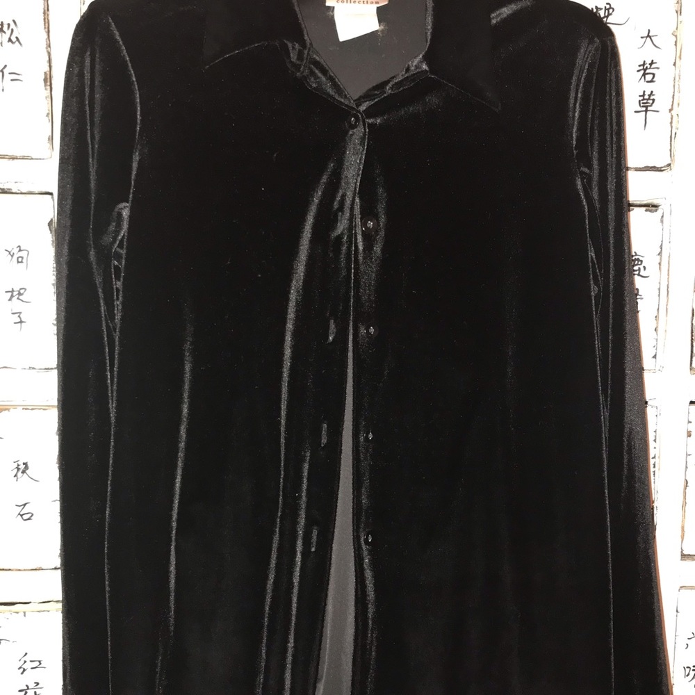 Black velvet shirt